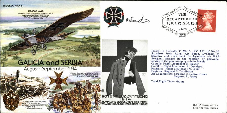 Galicia and Serbia cover Sgd M Baxter