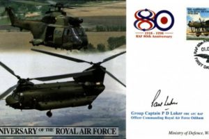 80th Anniversary Of The RAF Cover Signed P D Luker