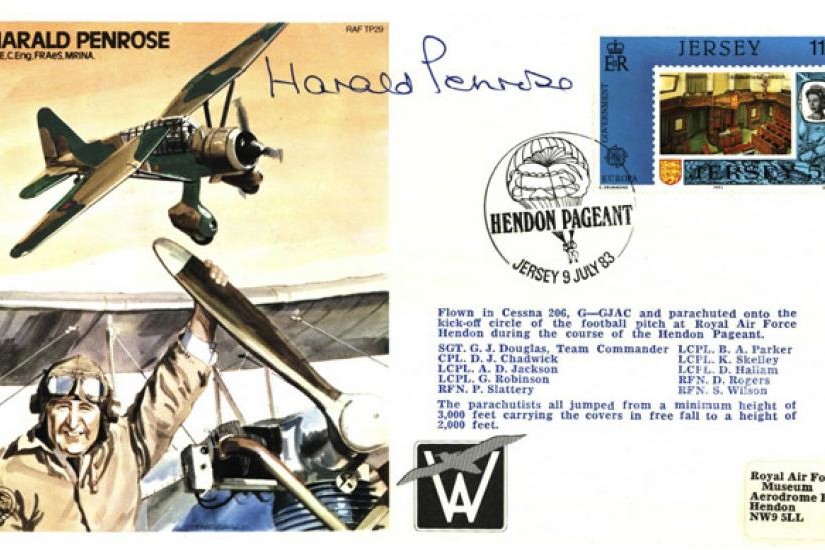 Harald Penrose the Test Pilot cover Sgd Harald Penrose