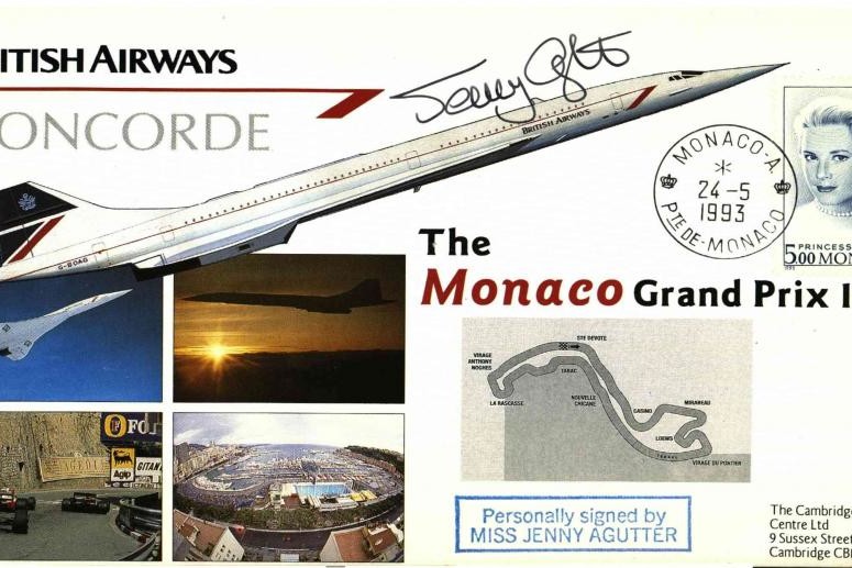Concorde cover Monaco Grand Prix Sgd Jenny Agutter