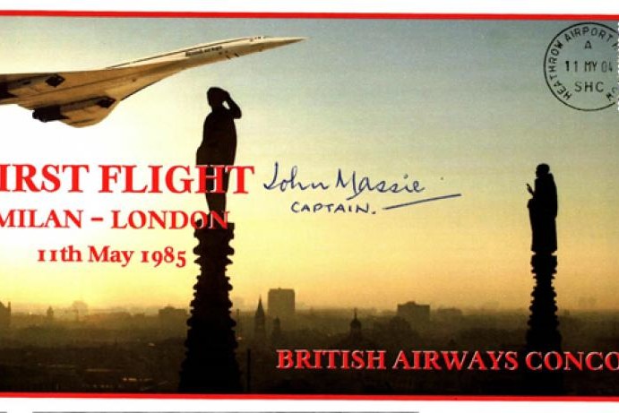 Concorde cover Milan-London Sgd John Massie