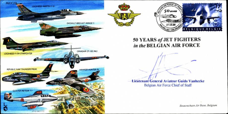 Belgian Air Force cover Sgd Baron M Donnet