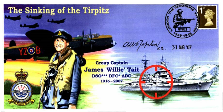 Dambusters 617 Squadron Cover Signed Arthur Joplin Tirpitz