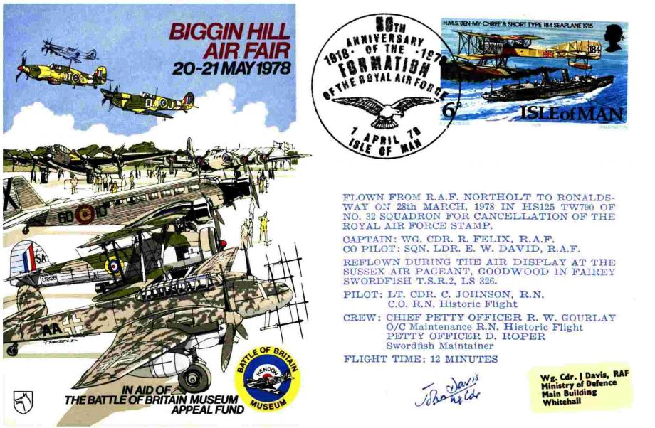 Biggin Hill Air Fair 1978 cover Sgd J Davis