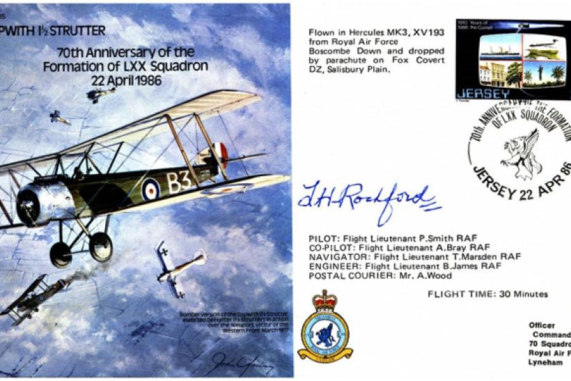Sopwith Strutter cover Signed L H Rochford RNAS WW1