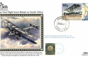 Benham Silks cover. First Britain to South Africa Flight