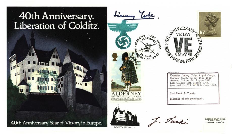Colditz Cover Signed J Yule And J Tucki
