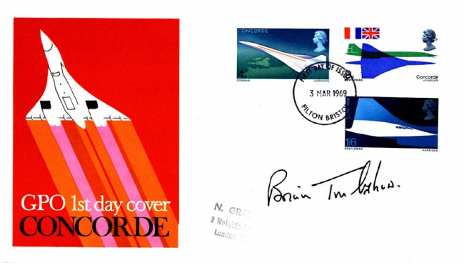 Concorde Cover FDC 3 3 1969 Signed B Trubshaw