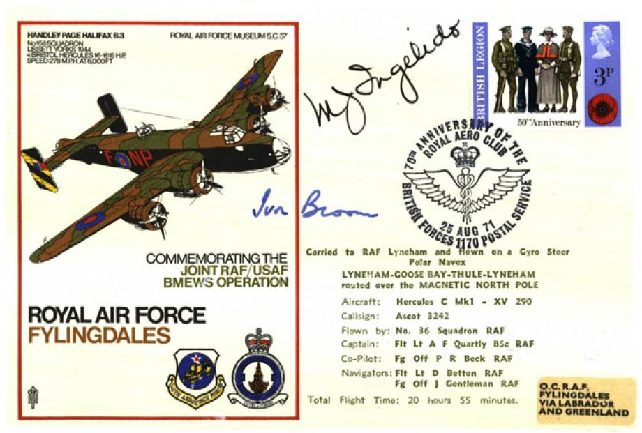 RAF/USAF BMEWS Operation cover Sgd Ingelido and Broom