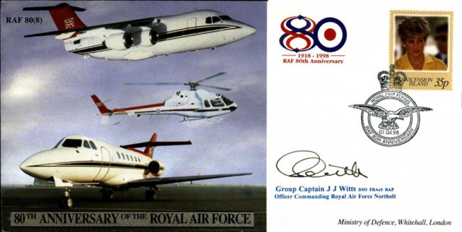 80th Anniversary of the RAF cover Sgd J J Witts