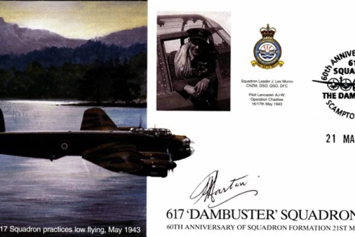 Dambusters 617 Squadron Cover Signed P Martin 60th Ann