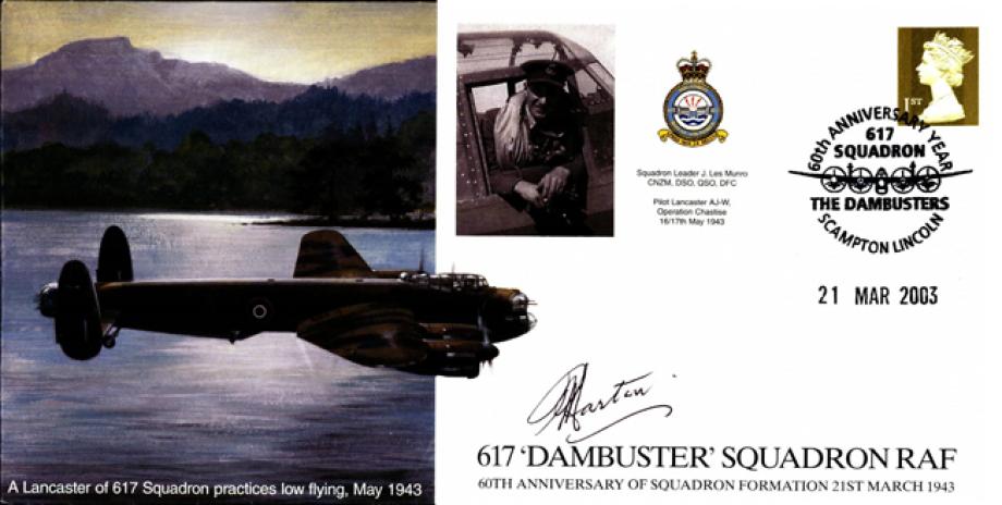 Dambusters 617 Squadron Cover Signed P Martin 60th Ann