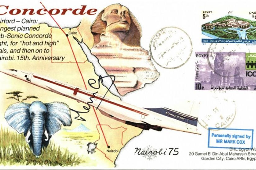 Concorde cover Fairford-Cairo Sgd Mark Cox