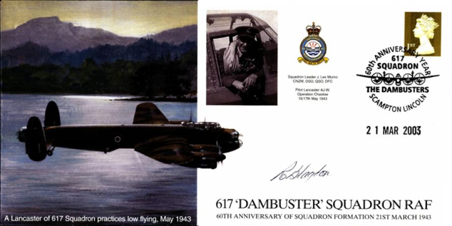 Dambusters 617 Squadron Cover Signed R Blagdon 60th Ann