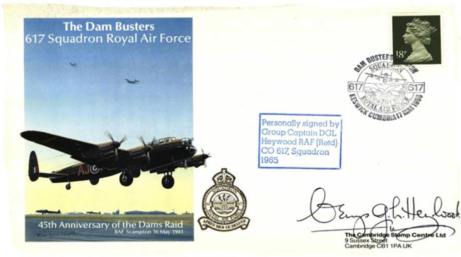 Dambusters 617 Squadron cover Signed D G L Heywood