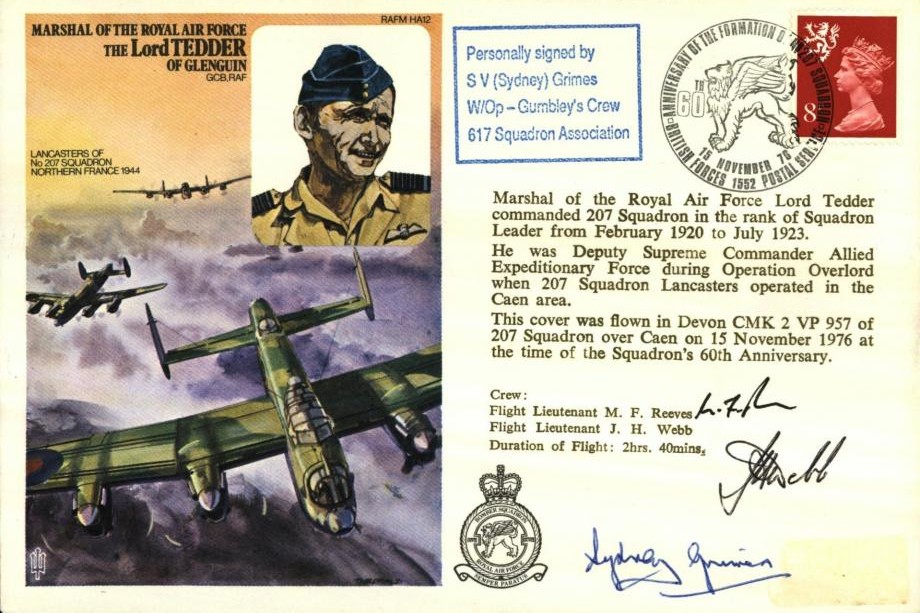 Dambusters 617 Squadron Cover Signed Sydney Grimes Tirpitz