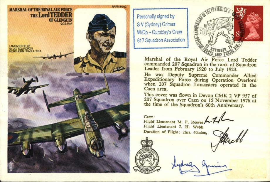 Dambusters 617 Squadron Cover Signed Sydney Grimes Tirpitz