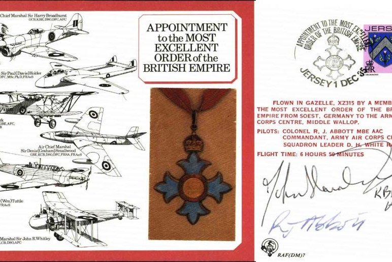 Order of the British Empire OBE cover Signed 6 OBE holders