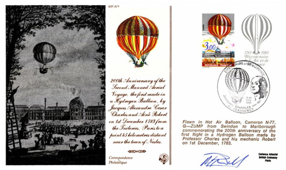 Hydrogen Balloon cover Pilot signed