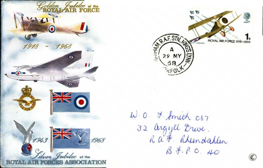 50th Anniversary of the RAF FDC RAF Marham postmark