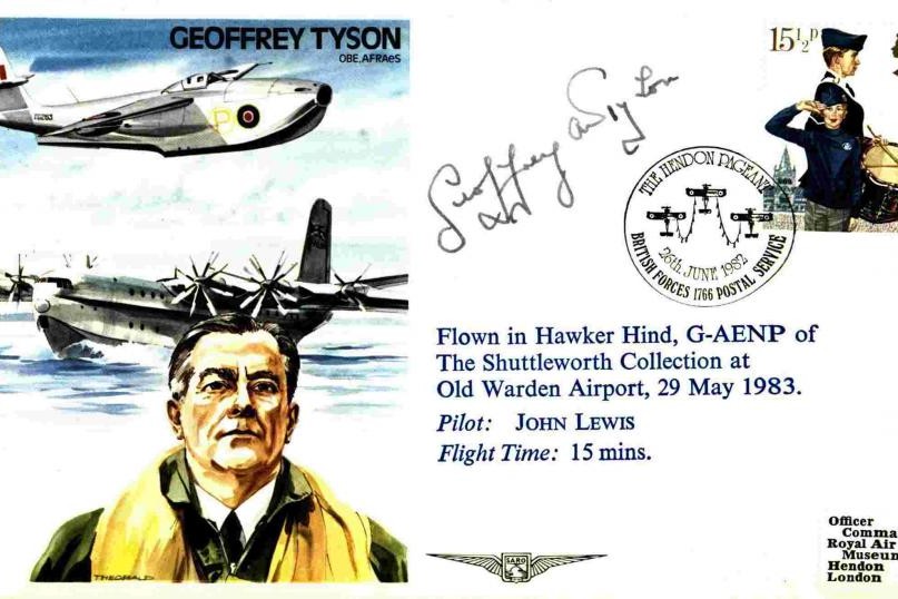 Geoffrey Tyson the Test Pilot cover Sgd Geoffrey Tyson