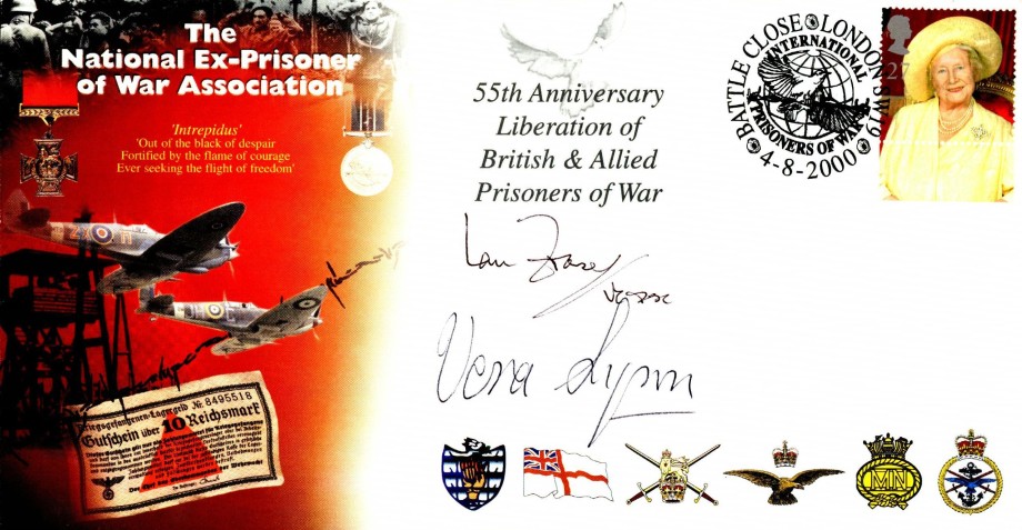 Ian Fraser VC and Dame Vera Lynn. Victoria Cross signed cover