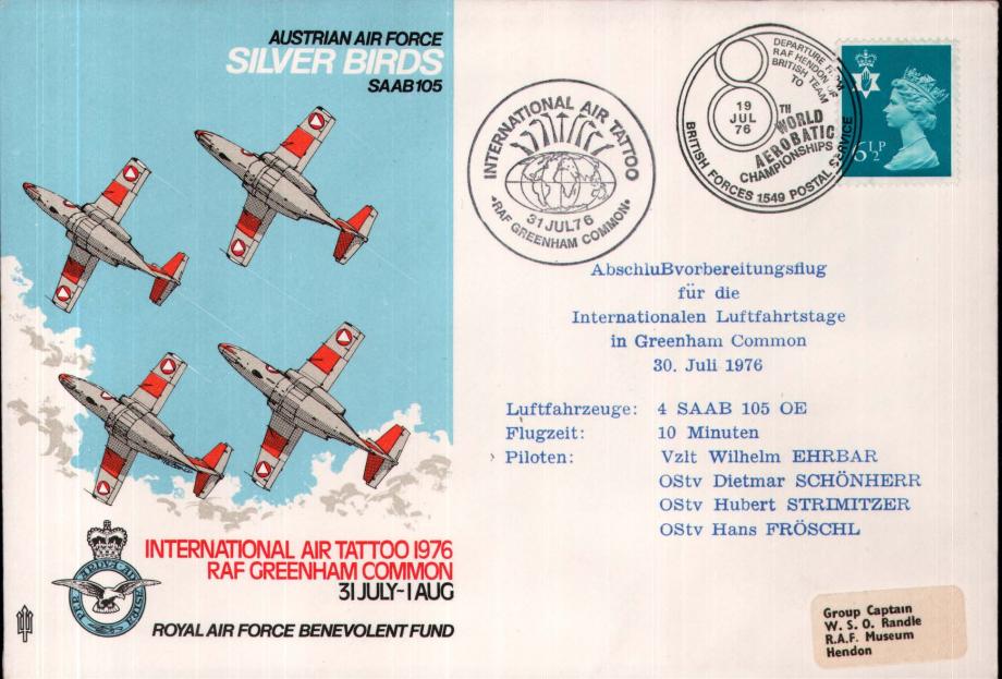 Austrian Air Force Silver Birds cover Sgd pilot