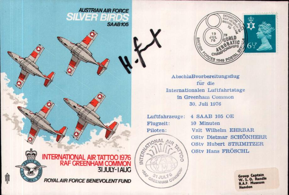 Austrian Air Force Silver Birds cover Sgd pilot