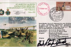 First scheduled UK International Air Mail Service cover
