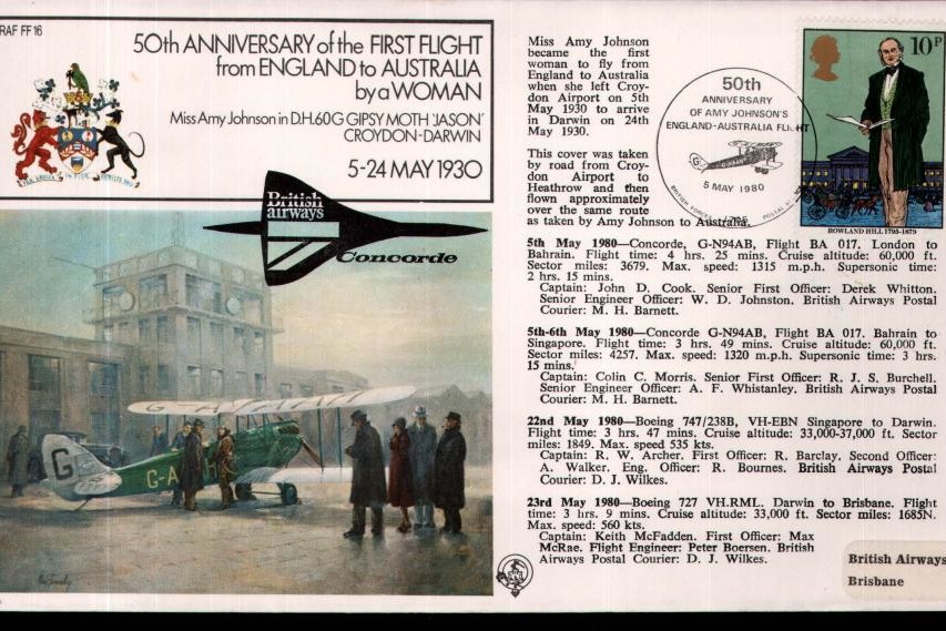 First female flight to Australia cover Sgd Andrews and Treadaway