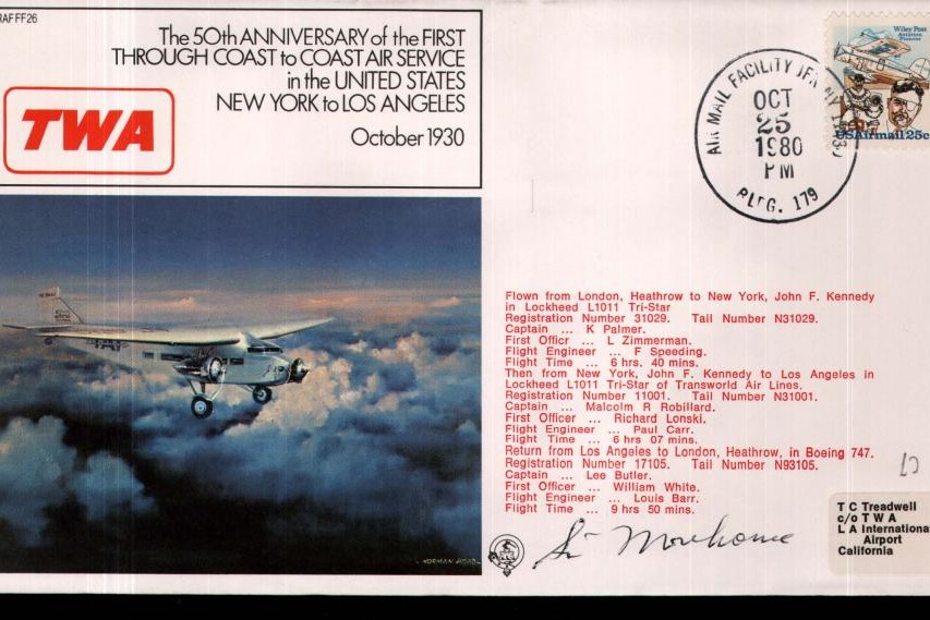 First coast to coast air service in the US cover