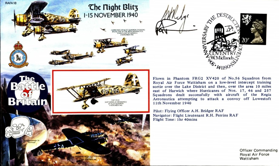 Night Blitz. 1-15 November 1940 cover Sgd crew