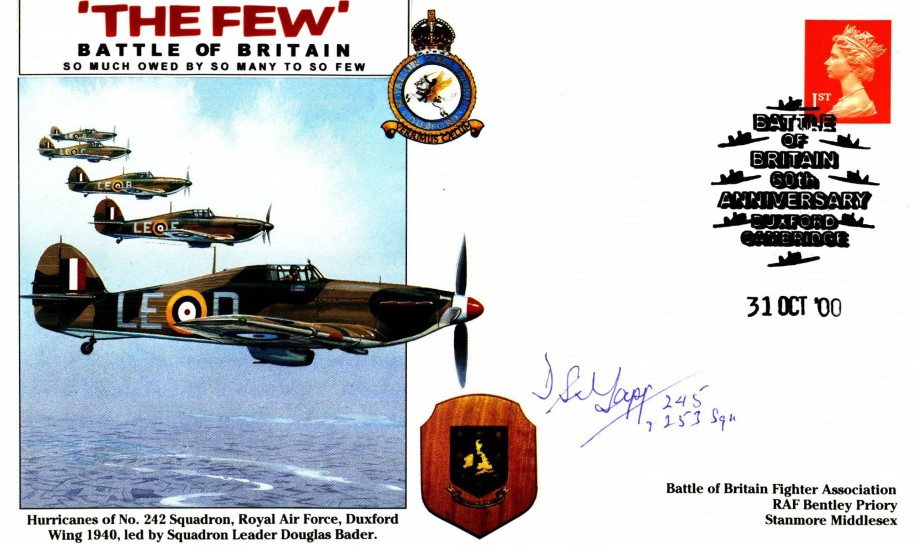 Battle of Britain cover Sgd D S Yapp a BoB pilot with 253 Sq