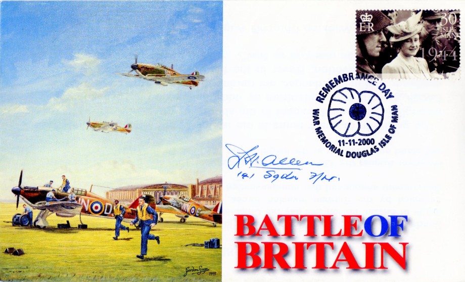 Battle of Britain Cover Signed L H Allen A BoB Pilot With 141 Sq