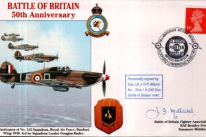 Battle of Britain 50th Anniversary Sgd J G P Millard a BoB Pilot