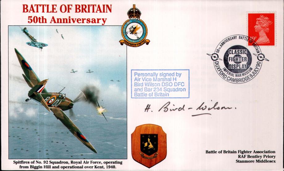 Battle of Britain 50th Anniversary Sgd H Bird-Wilson a BoB Pilot