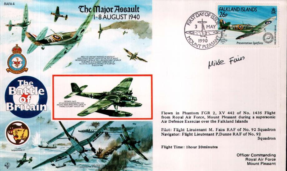 The Major Assault. 1-8 August 1940 cover Sgd M Fairs