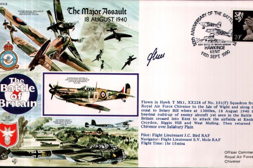 The Major Assault. 18 August 1940 cover Sgd J C Bird