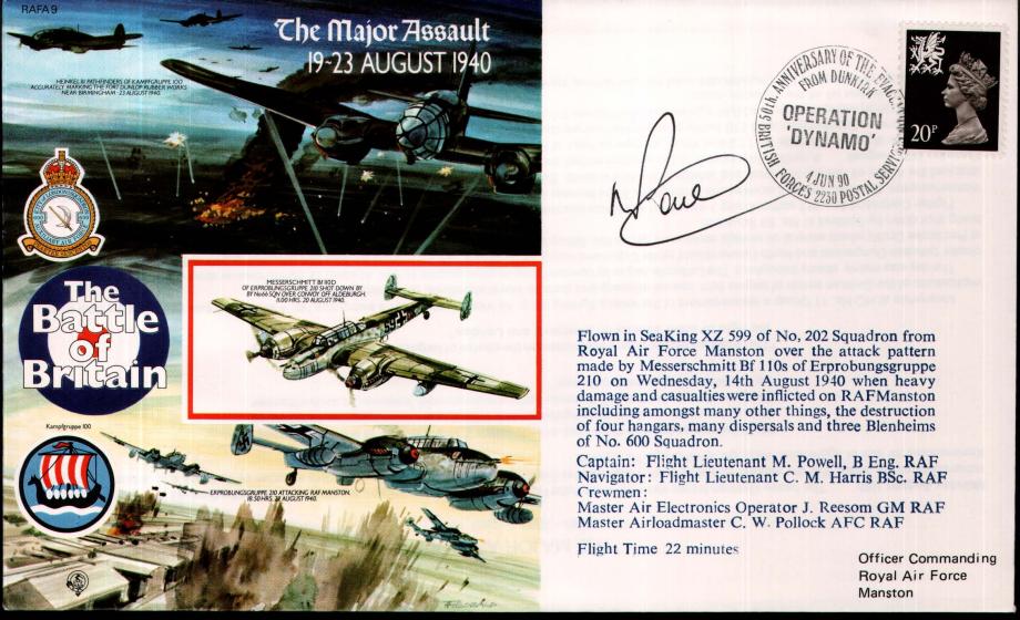 The Major Assault - 19th-23rd August 1940 cover Sgd M Powell