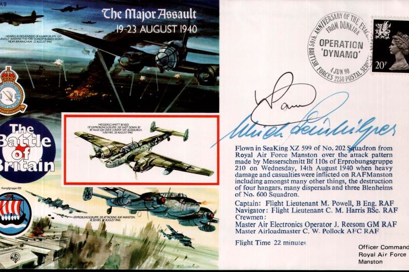 The Major Assault - 19-23 August 1940 cover Sgd U Steinhilper