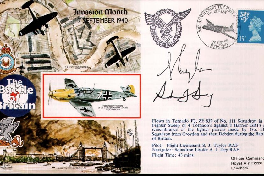 Invasion Month. 7 September 1940 cover Sgd crew