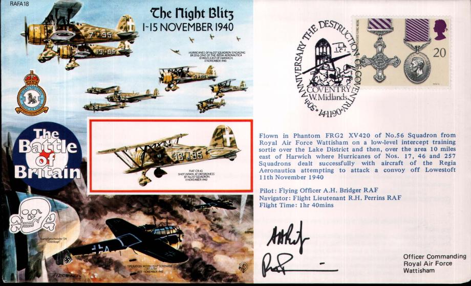 Night Blitz. 1-15 November 1940 cover Sgd crew