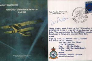 Handley Page Formation of the RAF cover Signed O'Brien