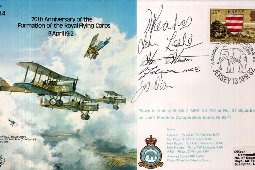 70th Anniversary of the Royal Flying Corps cover Crew signed