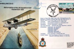 De Havilland DH10 cover Crew signed