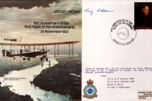 Vickers Virginia cover 61st Anniversary of first flight Signed