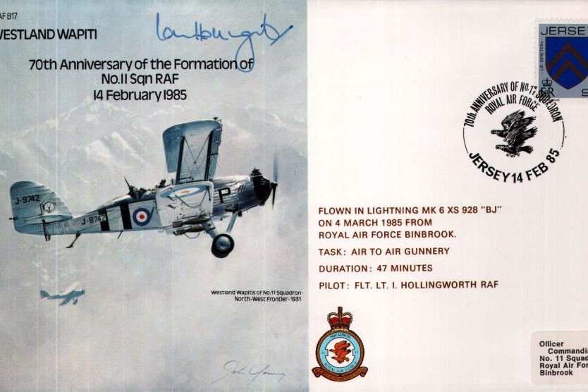 Westland Wapiti cover Pilot signed I Hollingworth