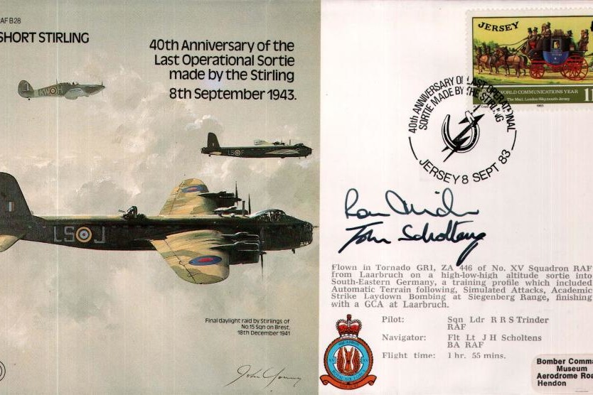 Short Stirling cover Signed Trinder and Scholtens