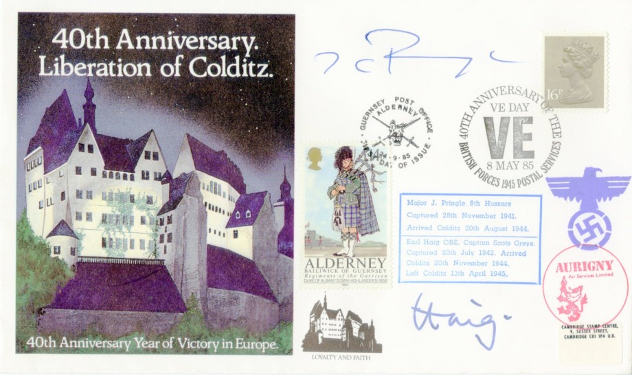 Colditz Cover Signed J Pringle And Earl Haig