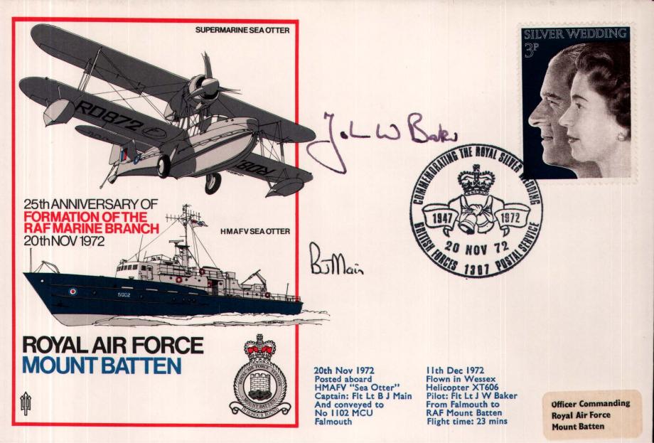 RAF Mountbatten cover Crew signed
